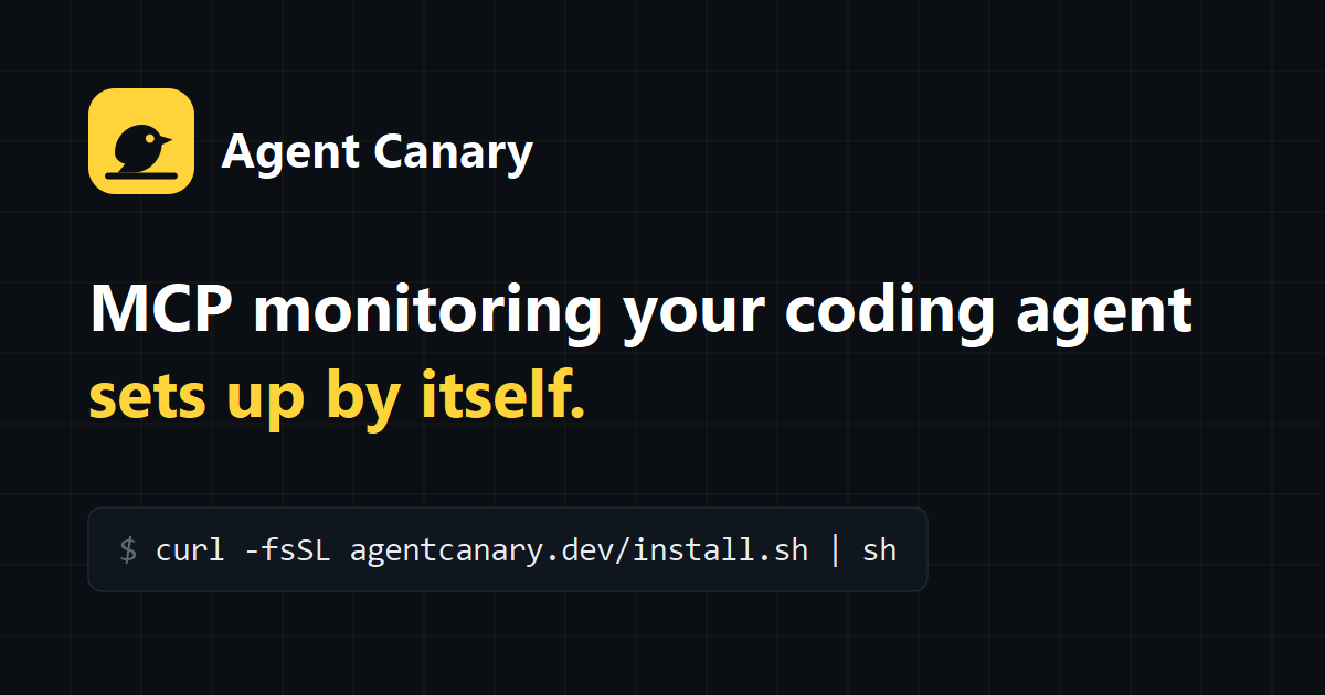 I built a monitor for MCP servers that your coding agent sets up, with no signup and no dashboard